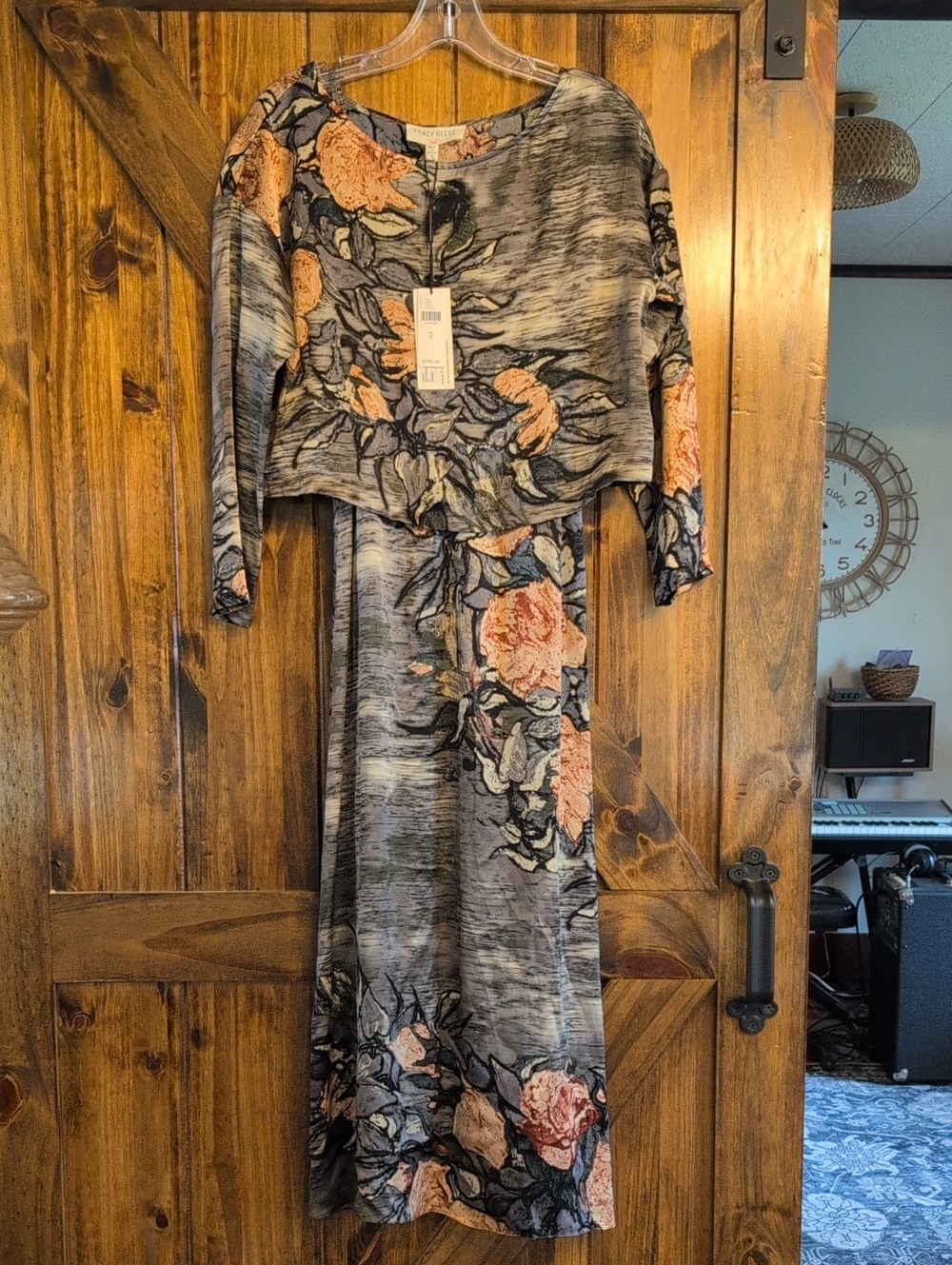 New Anthropologie Tracy Reese Lab Silk 2 Pc Dress Sz Small Floral Amsterdam